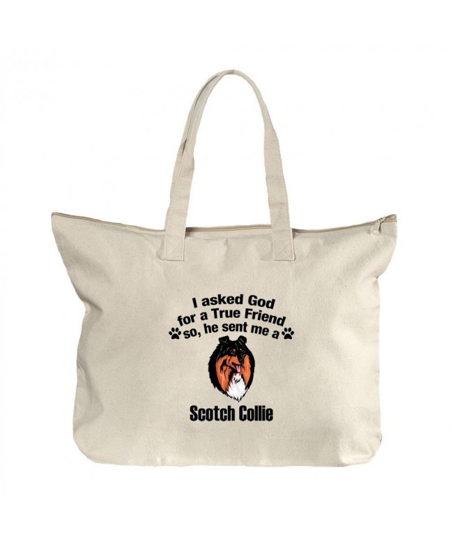 Friend Scotch Collie Canvas Zipper