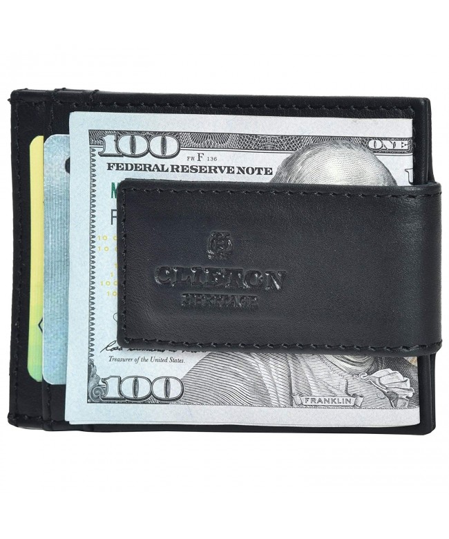 Money Clip Leather Wallets Men