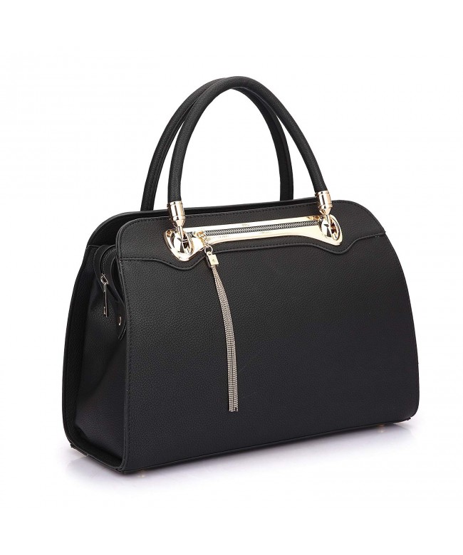 Structured Satchel Leather Handbag Shoulder