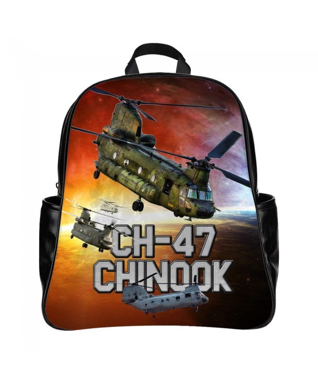 Personalized Backpack Schoolbag Helicopter Military