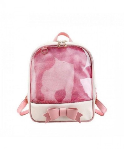 Womens Backpack Transparent Knapsack Bookbag