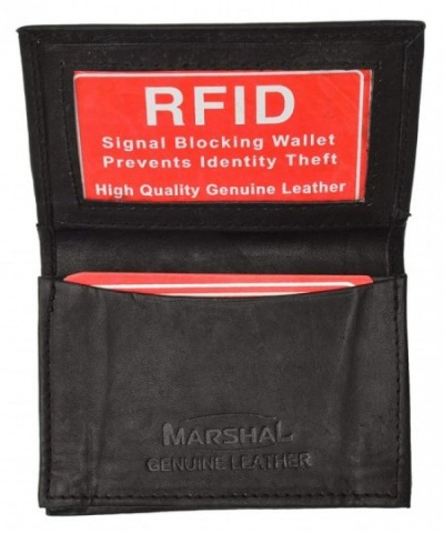 Leather Bi fold Credit Holder Black