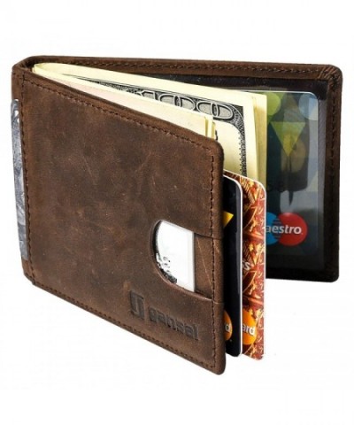 GANSAL Mens Bifold Leather Wallet