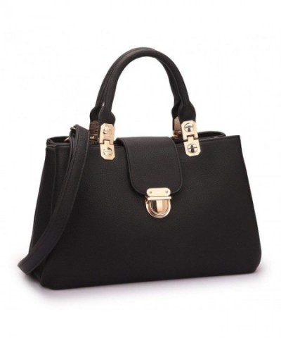 Satchel Leather Compartment Handbag Shoulder