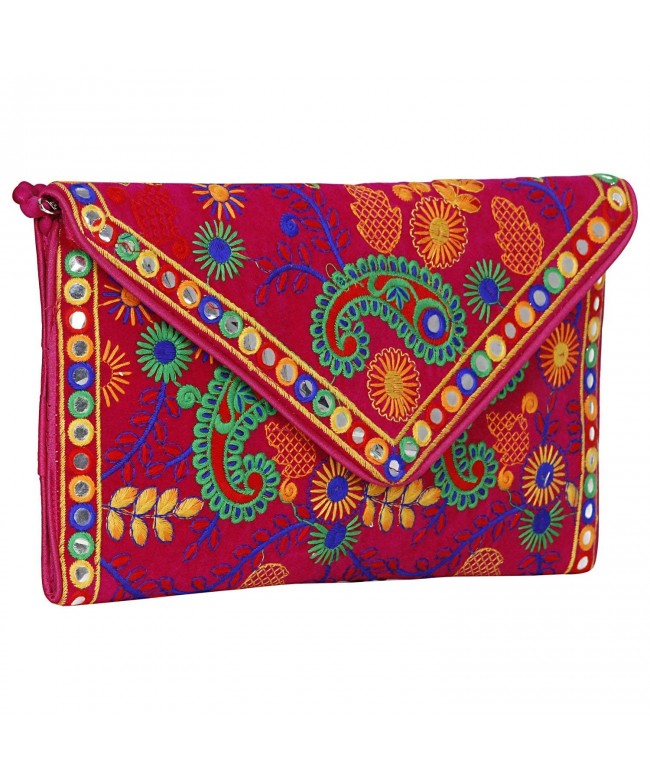 Evergreen Handmade Embroidered Purse Sling Bag Cross