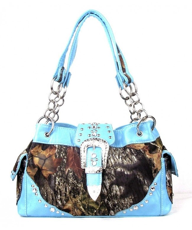 Western Handbag Camouflage Buckle Rhinestone