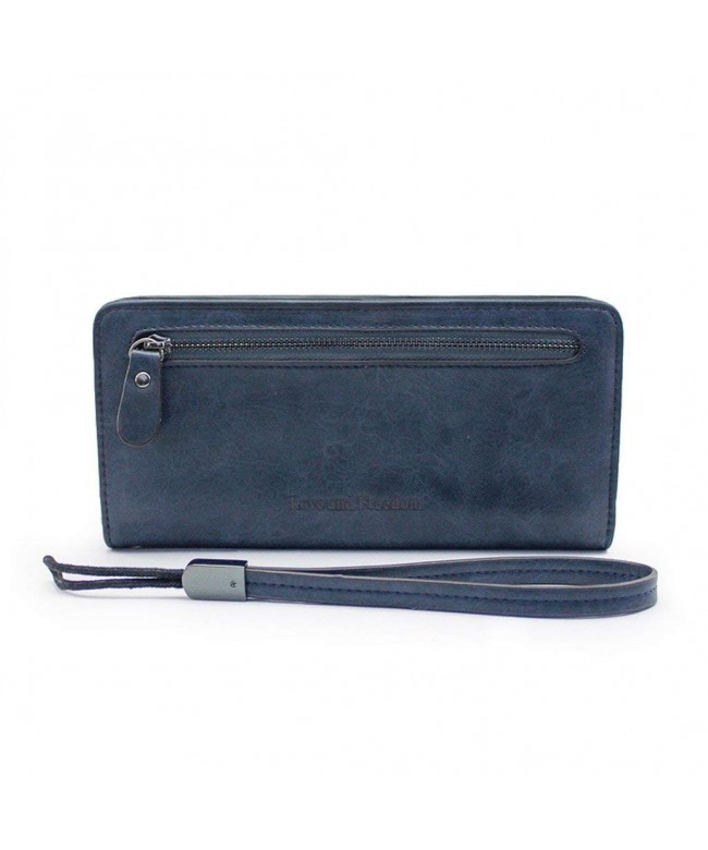 Westyco Zipper Clutch Leather Wristlet