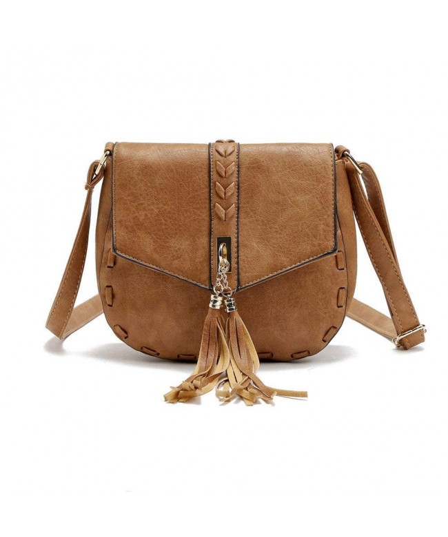 Sanxiner Vintage Crossbody Shoulder Apricot