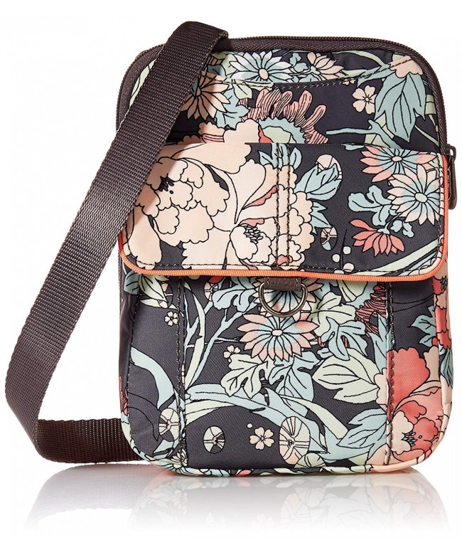 Sakroots Wynnie Messenger Nylon Charcoal Flower