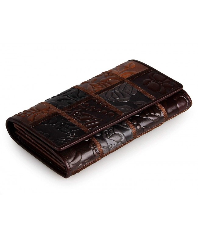 ELFISH Genuine Multi Function Tri fold Embossed