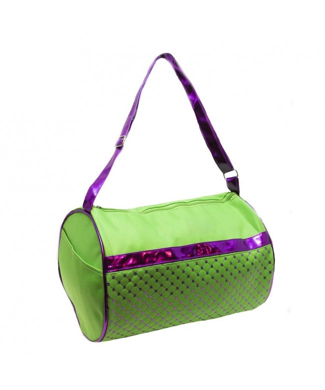 Girls Duffel Metallic Purple Sequin