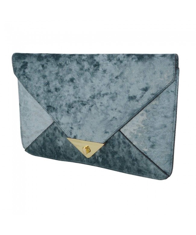 Womens Velvet Evening Envelope Handbag