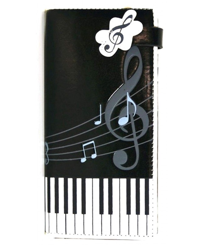 Vinyl Music Notes Wallet Black