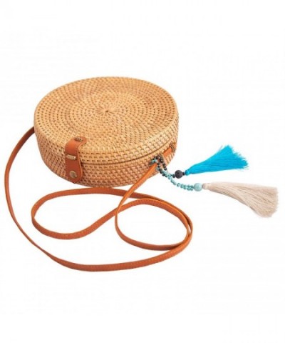 Round Woven Rattan Handbags Bundle