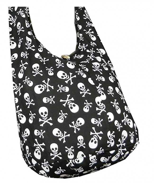 Skull Hippie Cotton Crossbody Messenger