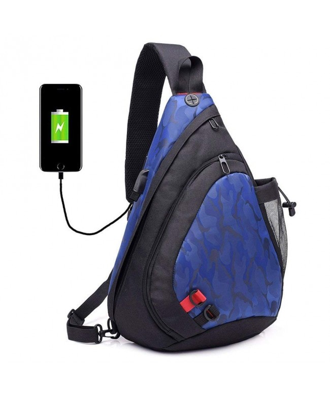 Shoulder Crossbody Backpack Charging camouflage