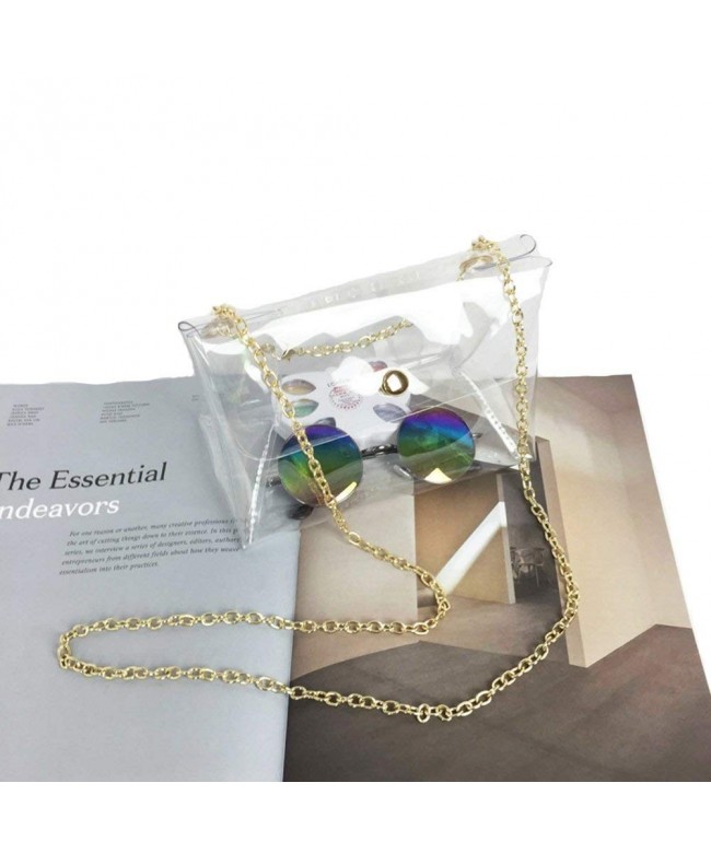 Mengshas Transparent Fashionable Crossbody Clutch