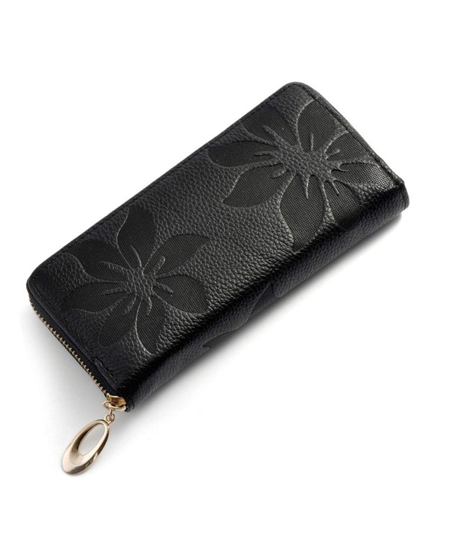 Genuine Leather Kyerivs Fashion Clutch Black