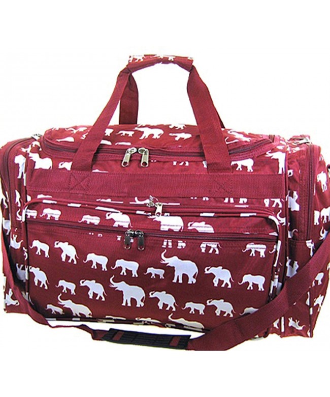 Elephant Duffel Alabama Burgundy Duffle