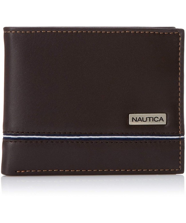 Nautica Multi Card Passcase Wallet Brown