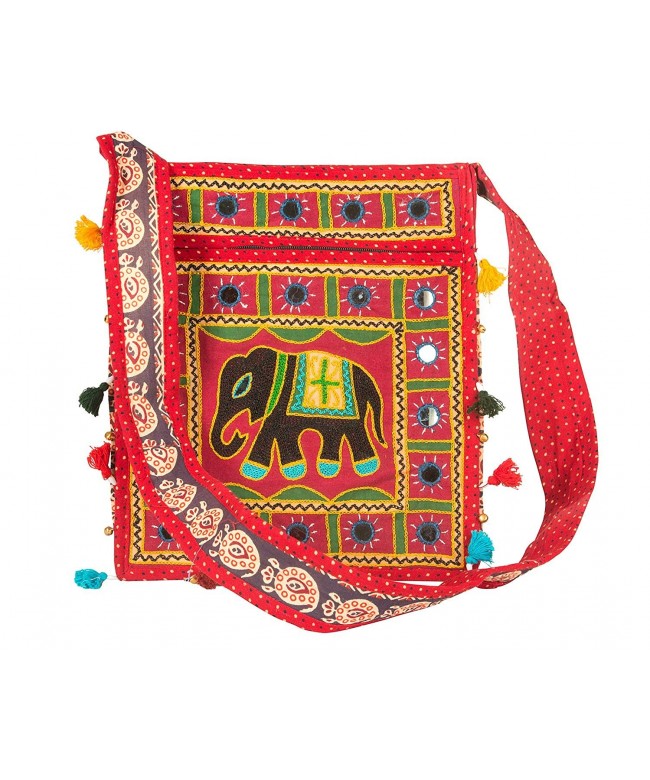 Tribe Azure Elephant Messenger Embroidered