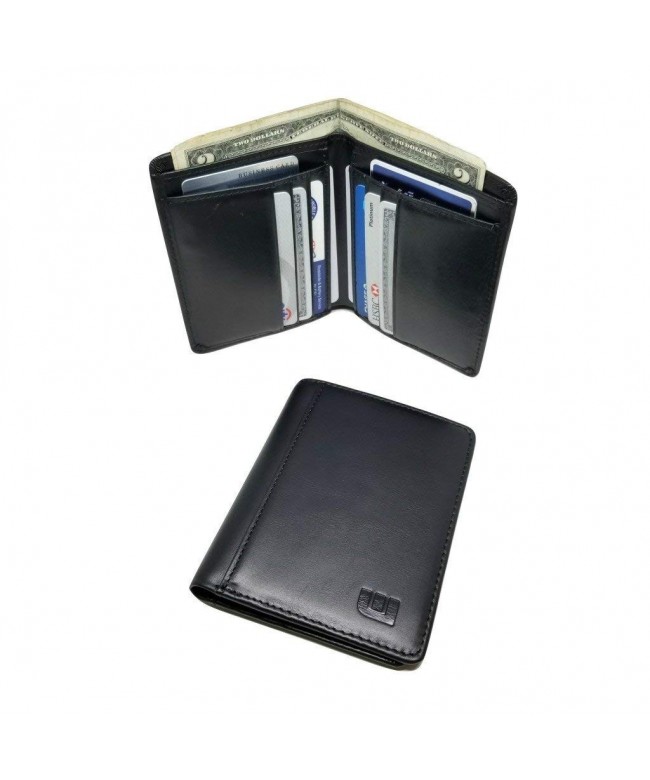 WALLETERAS Leather Bifold Wallet Vertical