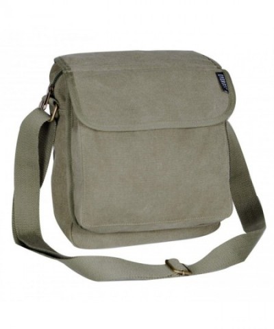 Everest Luggage Canvas Messenger Olive