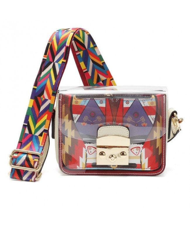 Crossbody Abstract Geometry Messenger Adjustable