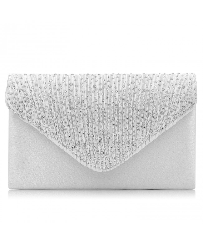 Evening Envelope Rhinestone Frosted Clutches