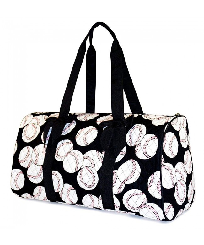 NGIL Baseball Print Quilted Duffle