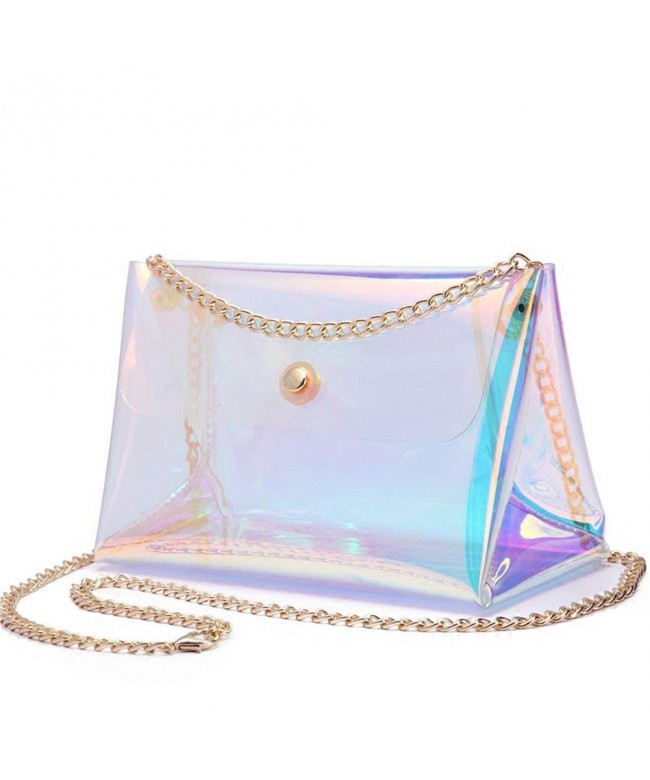 Girls Holographic Transparent Clear Shoulder