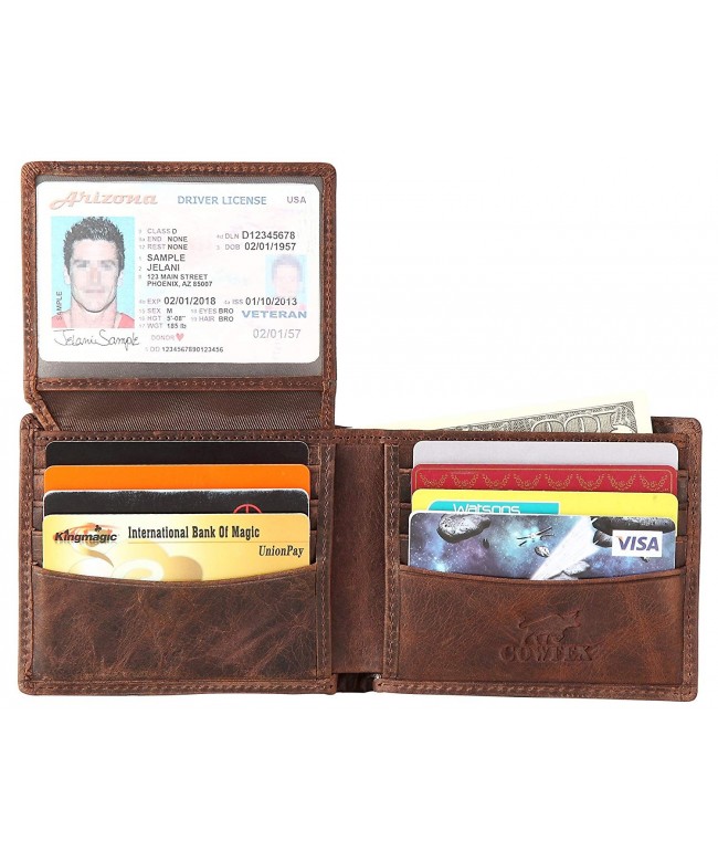 Wallet Genuine cowhide Leather Blocking