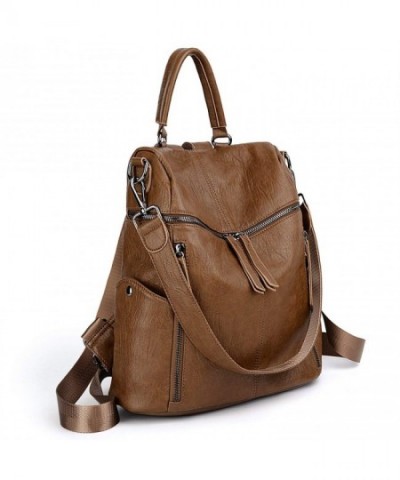 UTO Backpack Leather Rucksack Shoulder