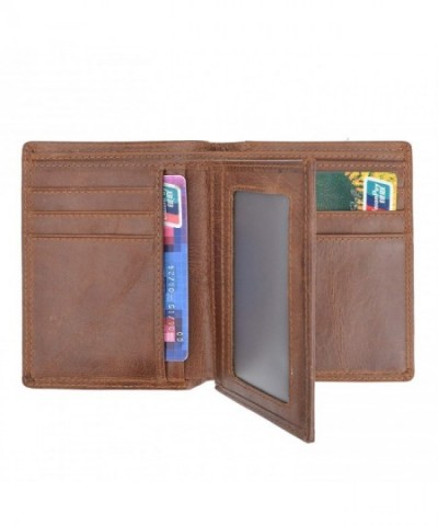 VRLEGEND Trifold Genuine Leather Capacity