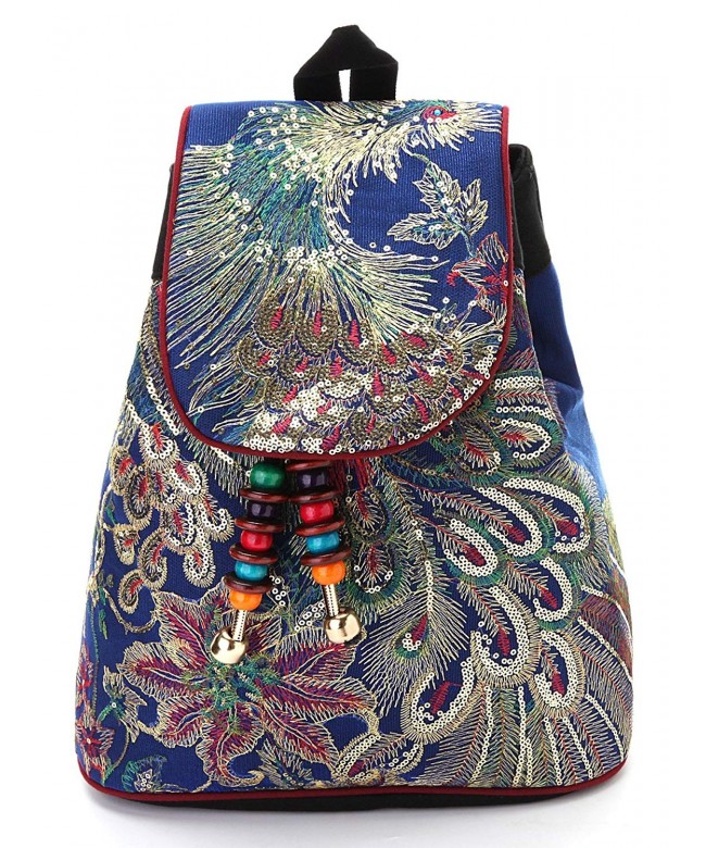 Vintage Phoenix Embroideried Backpack Shoulder