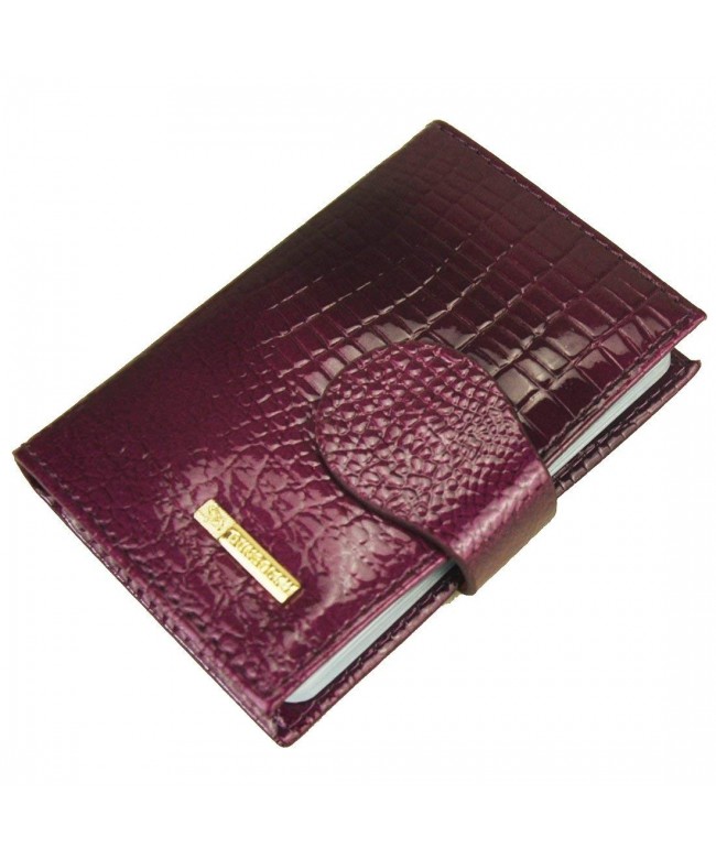 Womens Leather Business Organizer Purple S