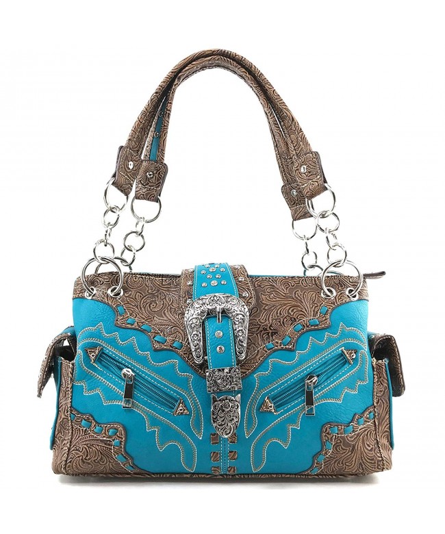 Justin West Turquoise Rhinestone Concealed