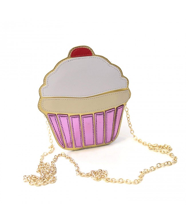 Kuang Cupcake Pattern Leather Shoulder