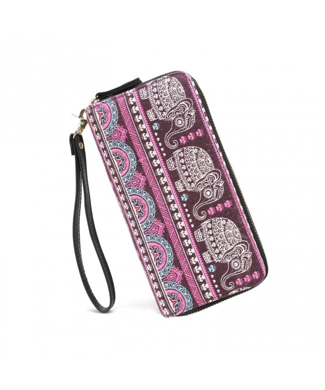 Elephant Phone Zip Wristlet Wallet