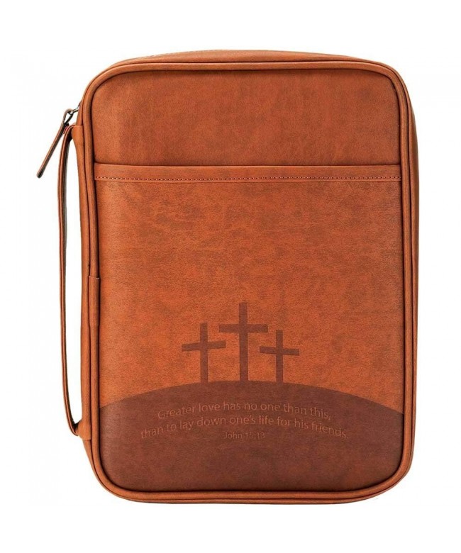 Three Crosses Brown Leather Handle