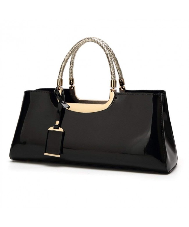 Leather Structured Shoulder Handbag Evening