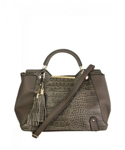 lcolette Crocodile Tassel Accented Handle