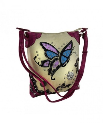 Floating Butterfly Rhinestone Western Crossbody