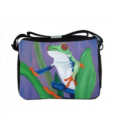 Frog Messenger Bag Painting Kaleidoscope