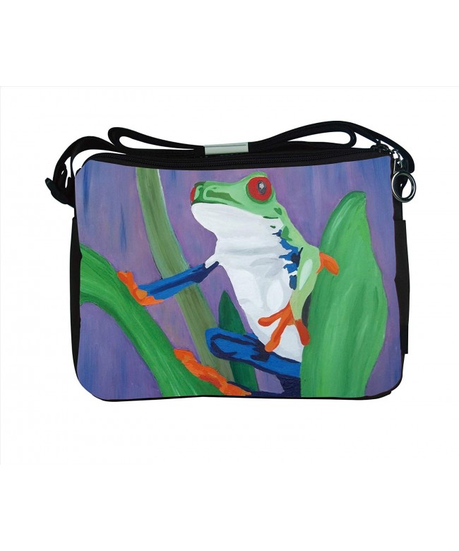 Frog Messenger Bag Painting Kaleidoscope