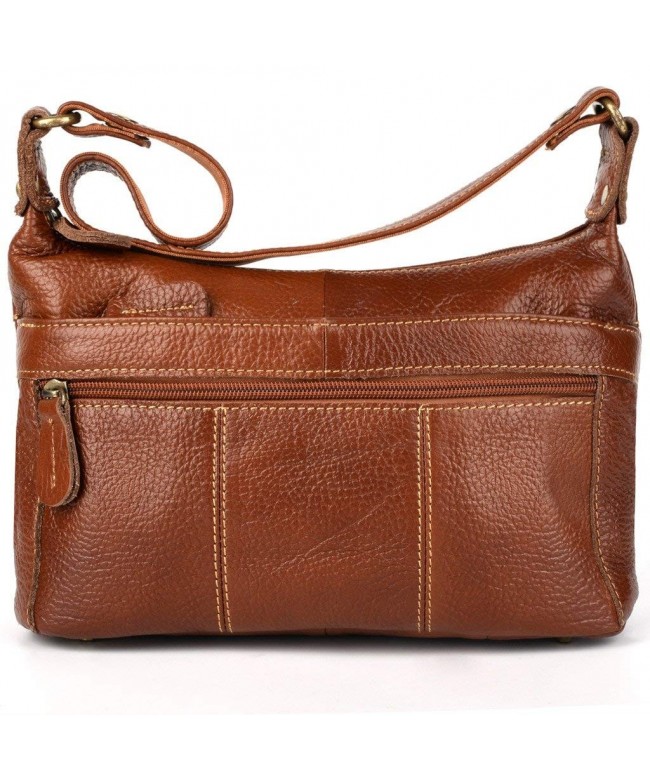 YALUXE Cowhide Leather Crossbody Shoulder