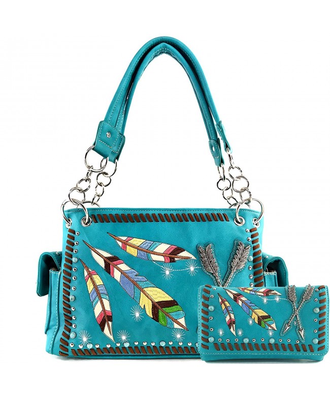 Justin West Feather Turquoise Shoulder