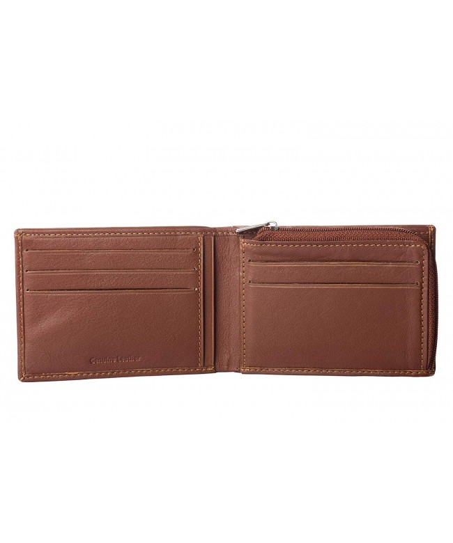 Genuine Handmade Leather Zipper Bifold