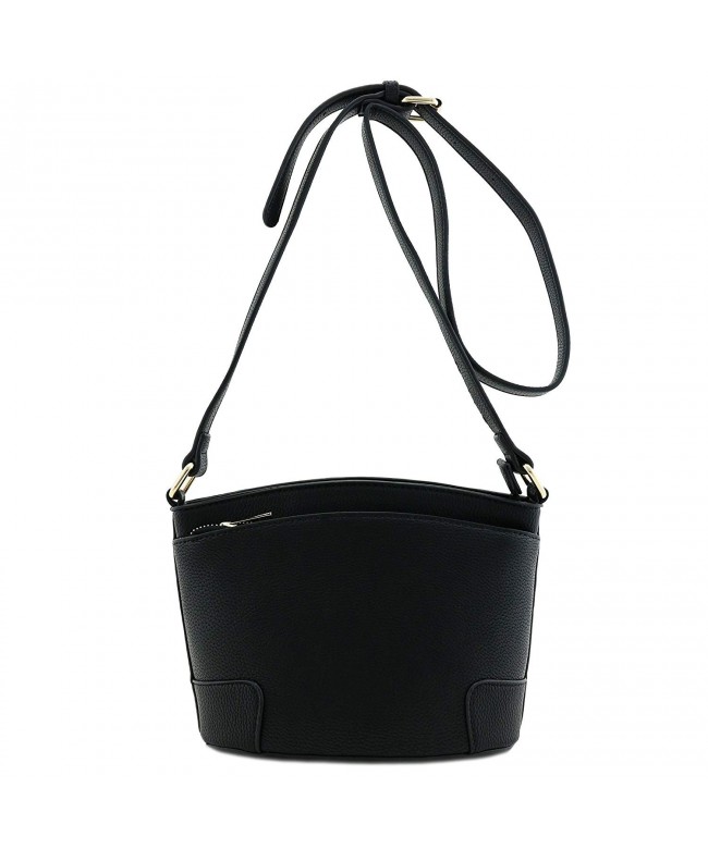 Classic Double Zip Crossbody Black