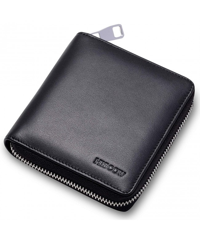 HISCOW Metal Zipper Short Wallet